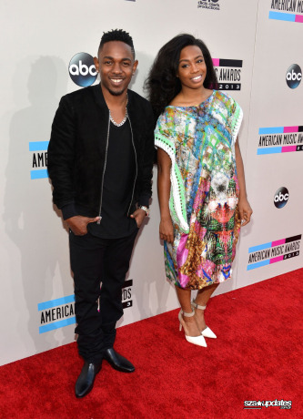 24.11 - SZA e Kendrick Lamar juntos no American Music Awards 2013, realizado no Nokia Theatre L.A.